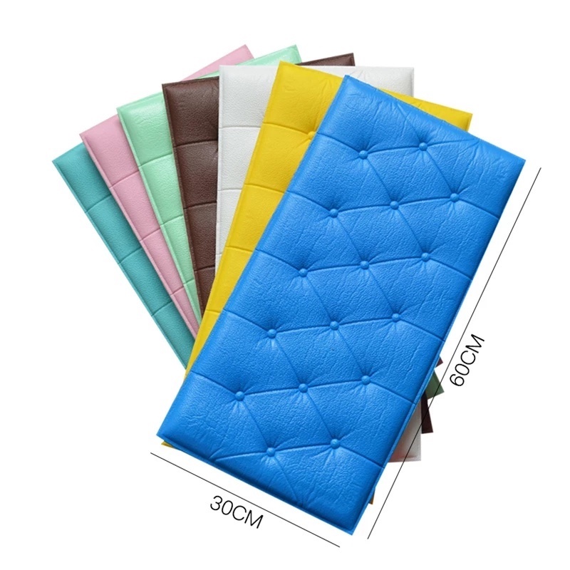 Miếng Dán Tường 3D 60*30cm Chất Liệu Xốp Dày Dặn Mềm Mại Chống Va Chạm Cho Nhà Trẻ
