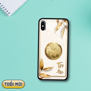 Ốp lưng kính 3D 12 con giáp - iphone x, xs