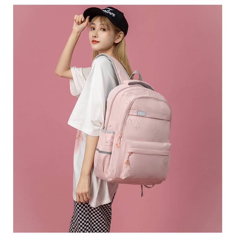 Balo nữ nam phong cách ulzzang hàn quốc unisex đi học đi chơi họa tiết ẩn thời trang 0129-2