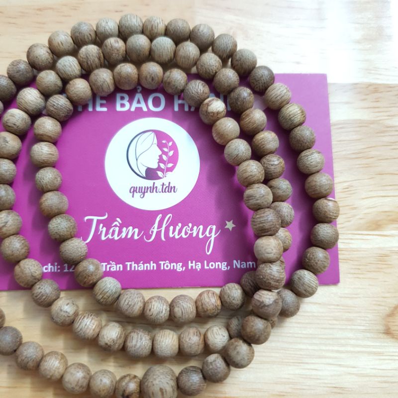 Vòng trầm tốc bông tràng 108 hạt size 6mm