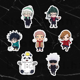 Bộ 7 sticker anime Jujutsu Kaisen chibi mùa đông size 4 cm