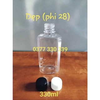 Combo 50 chai nhựa vuông dẹp 330 ml giá 80.000 đ, giá xưởng