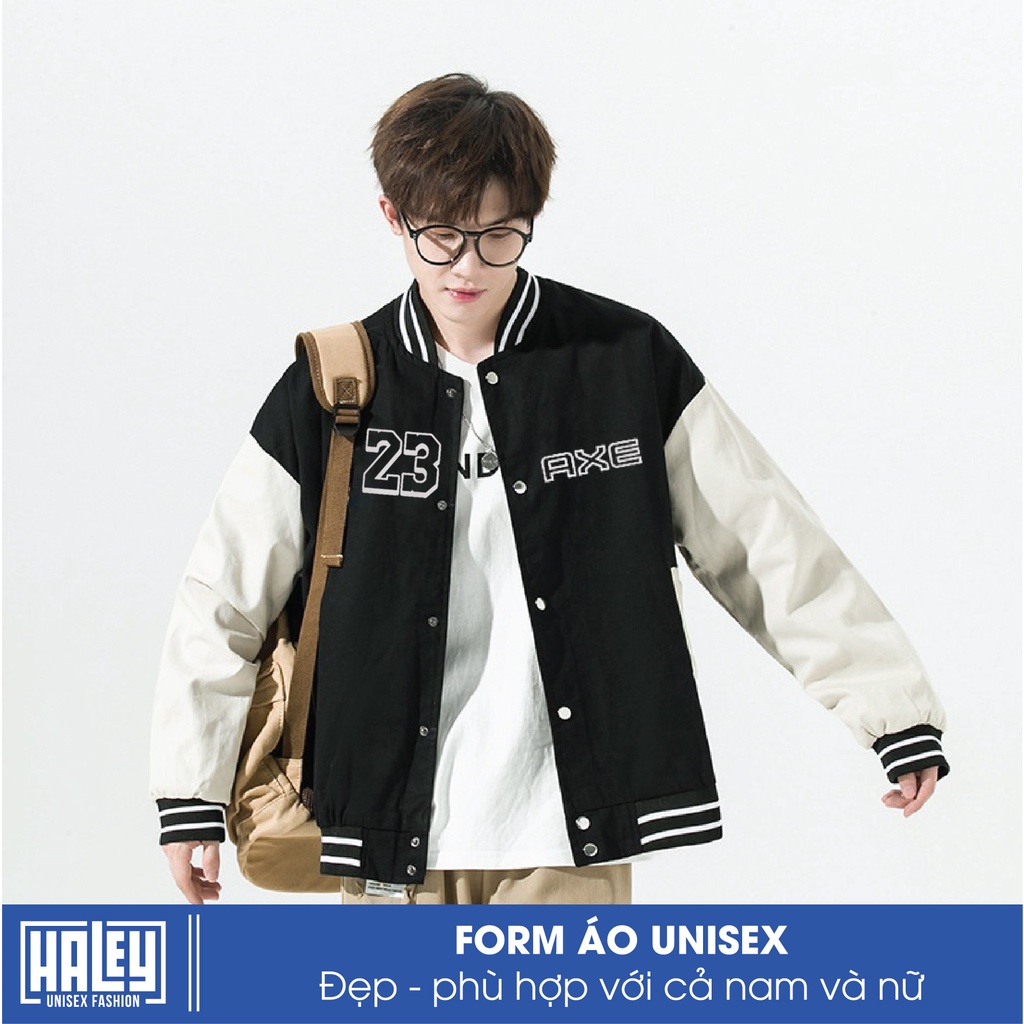 Áo bomber khoác Nam Nữ Unisex HALEY Street Wear Phong Cách Hàn Quốc Chất Nỉ Cao Cấp mã BB03 Không Xù Đủ Màu Dễ Phối Đồ