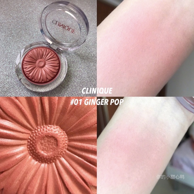 Phấn má hồng Clinique Cheek Pop màu 01 Ginger Pop cam đào