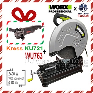 Máy cắt sắt worx wu763 + tặng máy mài góc 125mm kress ku721