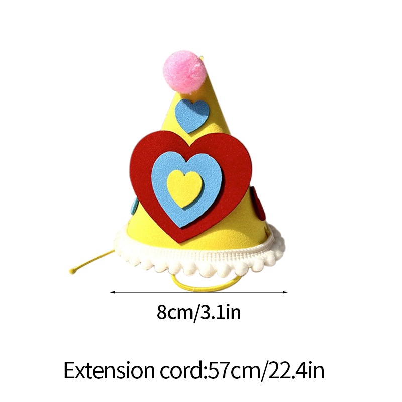 Nón Sinh Nhật Hình Trái Tim Dùng Làm Đạo Cụ Chụp Ảnh Cho Bé Gái