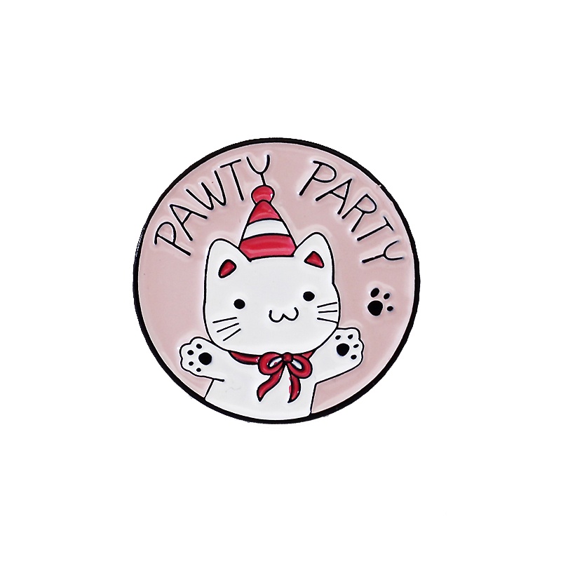 Huy hiệu cài áo MISS ZOE thiết kế họa tiết mèo/ cún/ chân mèo hoạt hình vui nhộn đáng yêu