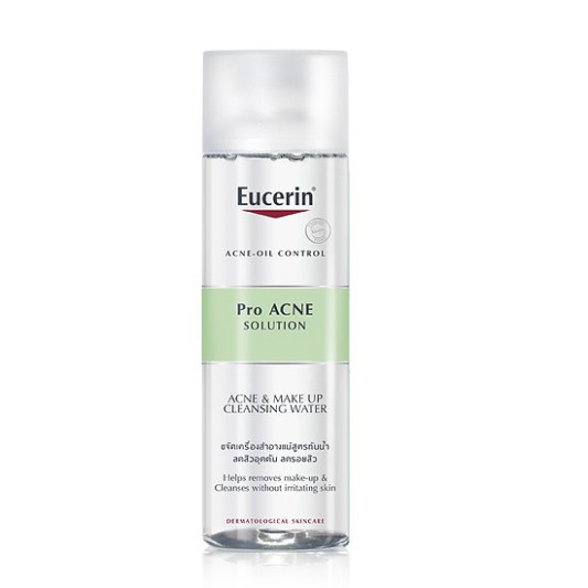 [CHÍNH HÃNG] Combo cho da nhờn mụn Eucerin: nước tẩy trang 200ml, gel rửa mặt 200ml, tẩy tế bào chết 100ml.
