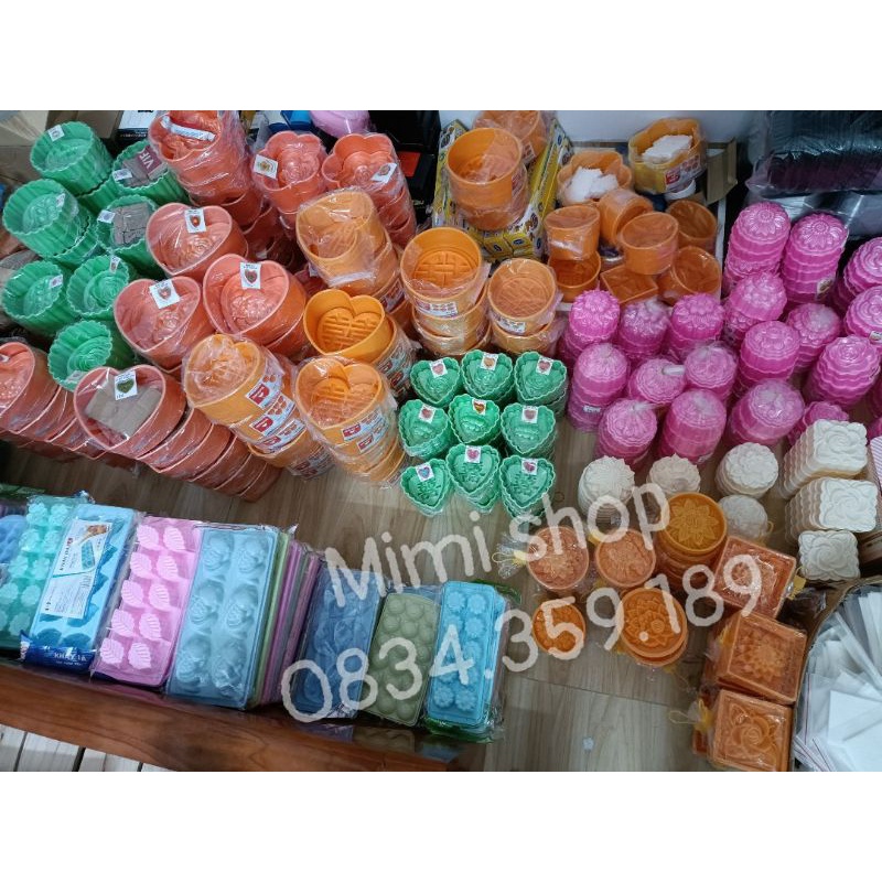 Khuôn xôi, rau câu, bánh trung thu hoa xếp tầng 9cm khuôn liền/kèm ảnh thật