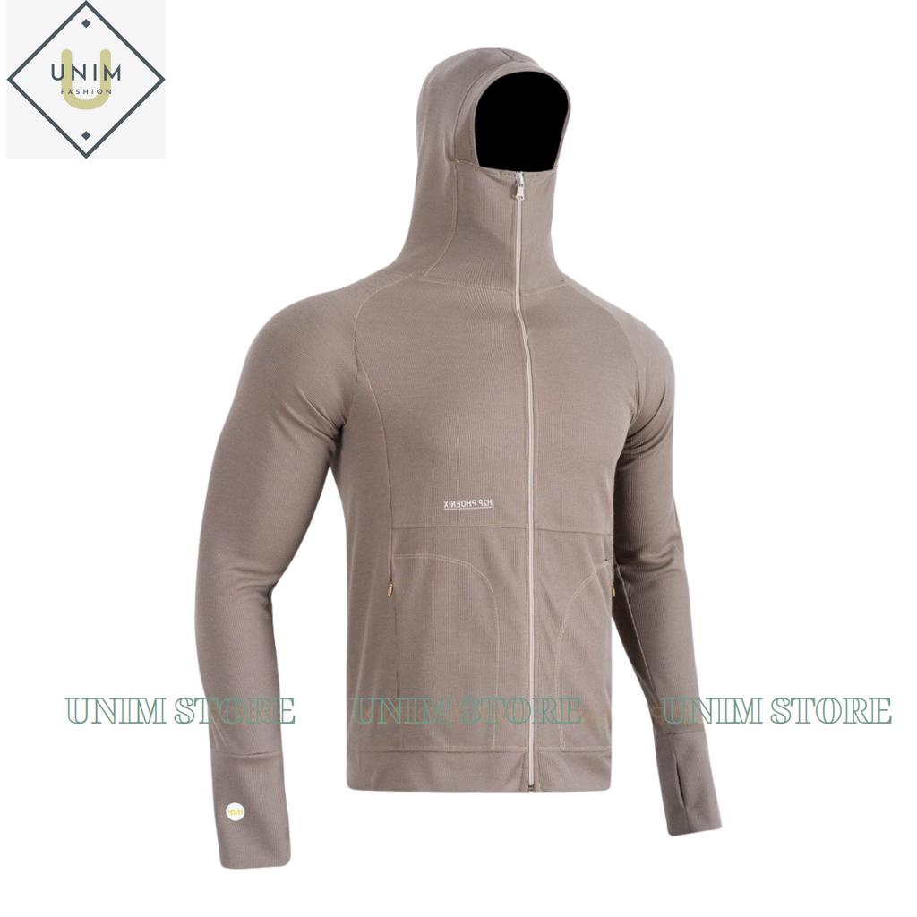 Áo Chống Nắng 1 Lớp Unim Store Chất Vải Tổ Ong Siêu Mềm Khô Thoáng Túi Khóa Kém An Toàn Trùm Kín Mặt - CN08