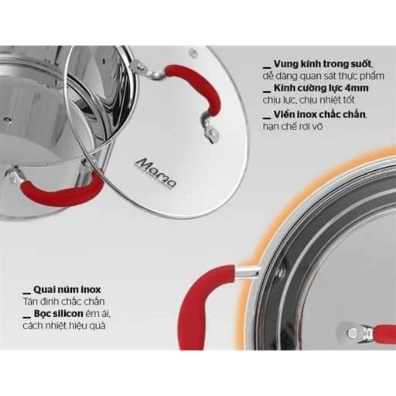 BỘ NỒI INOX 5 ĐÁY SUNHOUSE MAMA SHG2503MSD Hàng chính hãng 100%
