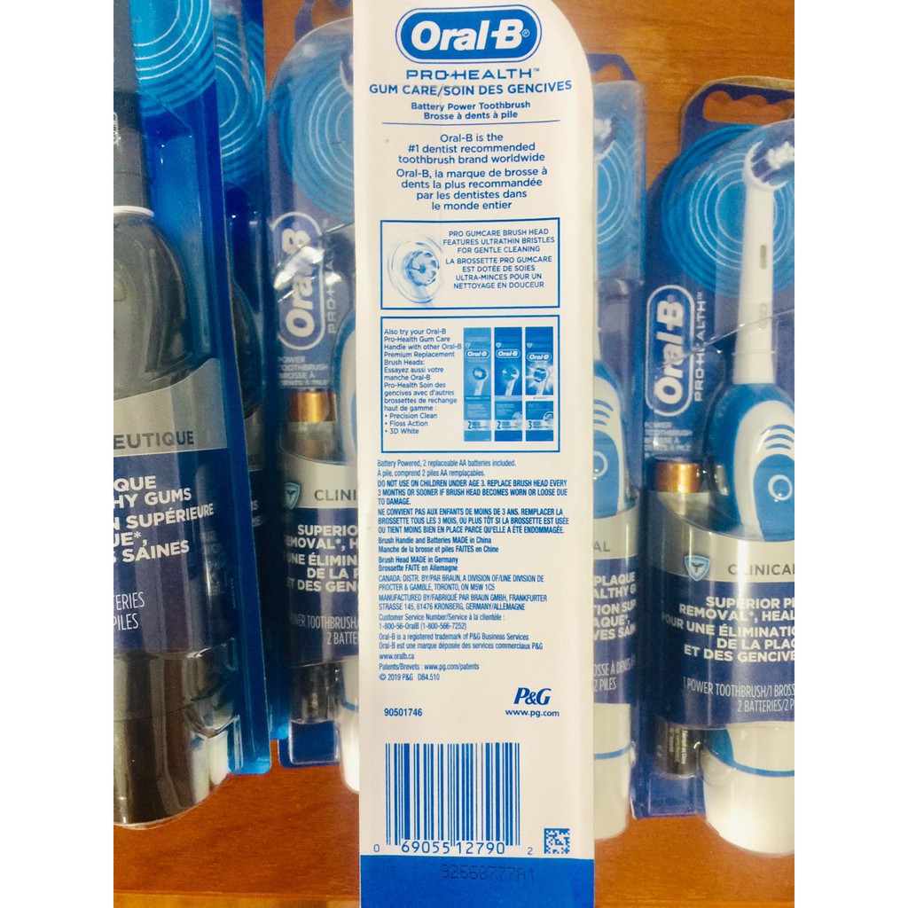 Oral b,bàn chải điện oral b ,Bàn chải pin Oral-B Pro-Health Clinical , máy đánh răng điện