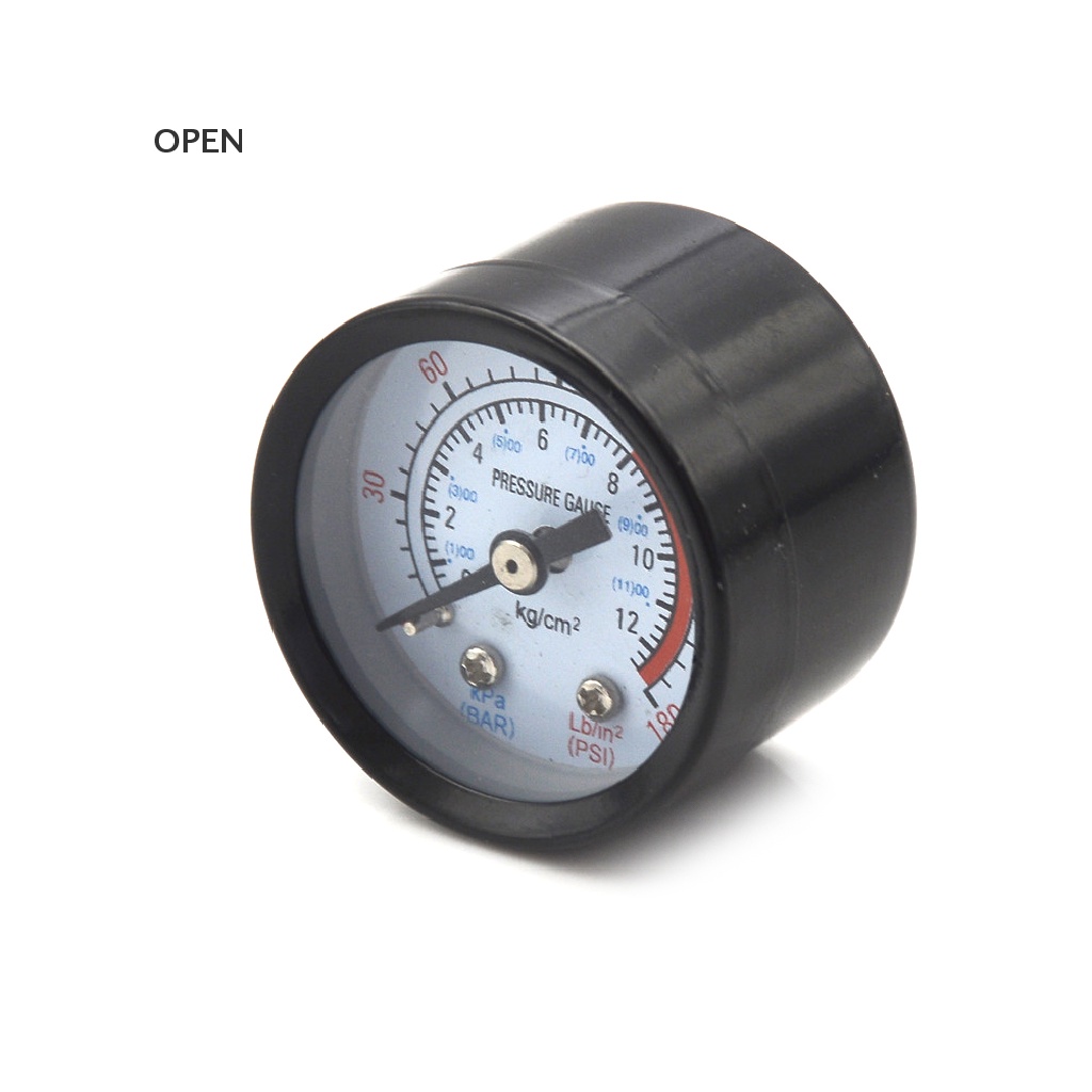 op 10mm Thread Gas Air Pump Pressure Gauge Compressor Manometer 0-12BAR 0-180PSI my