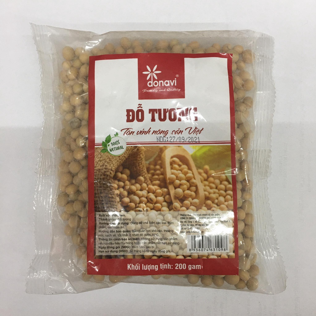 Đỗ tương nguyên hạt Donavi gói 200g