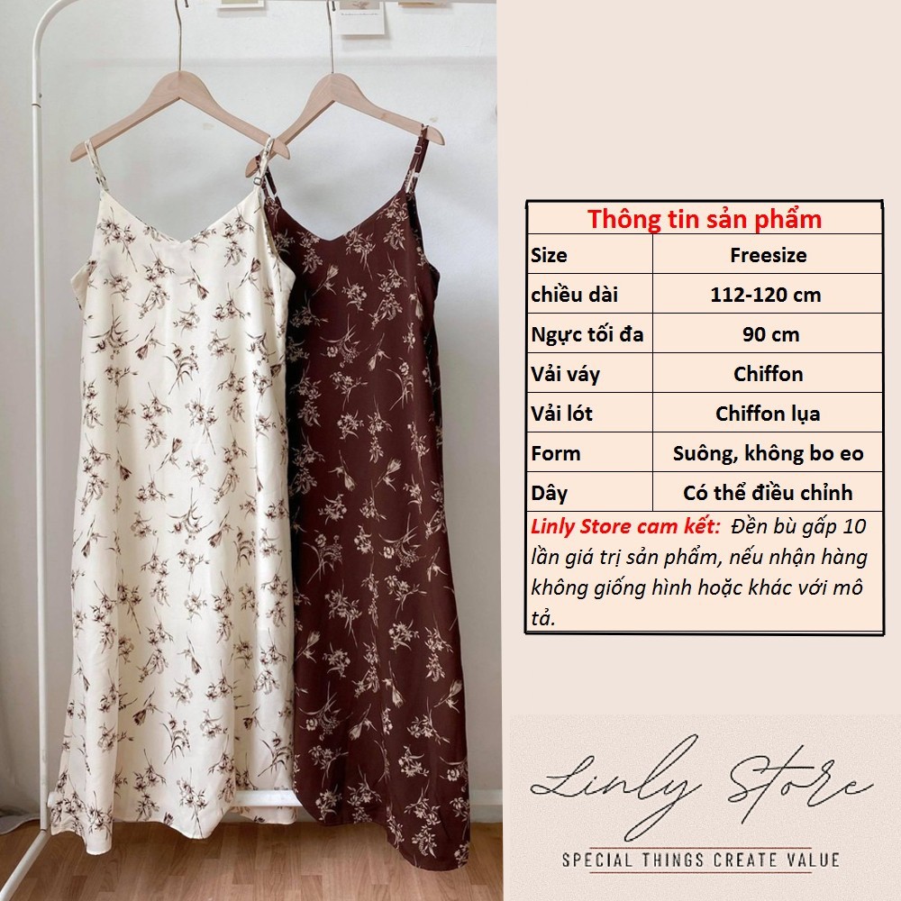 [Mã WAMT1505 giảm 10K đơn 0K] VÁY HAI DÂY ĐI BIỂN CHẤT CHIFFON – ĐẦM DÁNG SUÔNG VINTAGE - 2 LỚP | BigBuy360 - bigbuy360.vn
