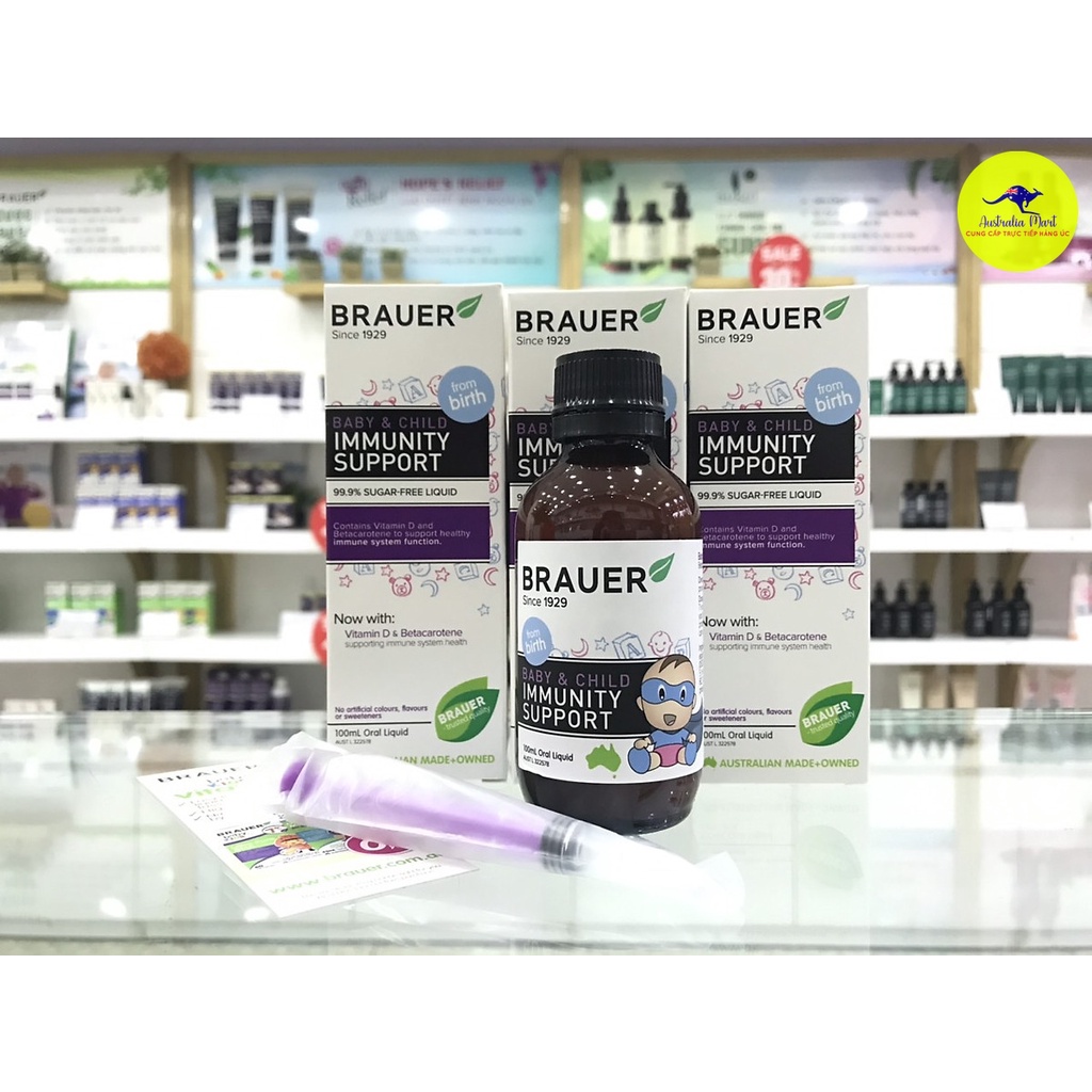 Siro Tăng Đề Kháng Brauer Immunity hộp 100ml (hàng Úc)