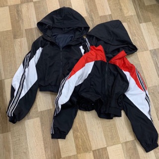 💧Áo Khoác Dù Form Lửng Phối Sọc