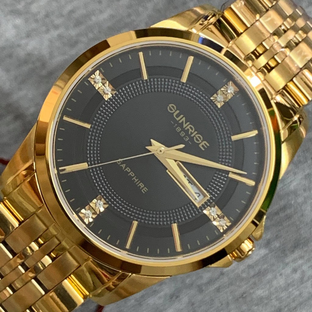 Đồng hồ Sunrise Nam chính hãng Nhật Bản M1198.G.D kính saphire chống trầy - bảo hành