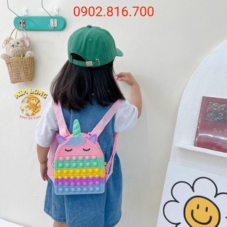 Balo pop it  - Balo Cặp đi học cho bé mẫu giáo - mầm non hình ngựa Pony