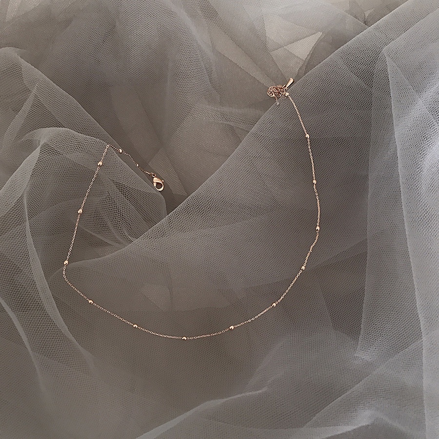 Vòng cổ choker đính hạt mini bằng hợp kim màu sắc ngọt ngào thời trang Hàn Quốc cho nữ