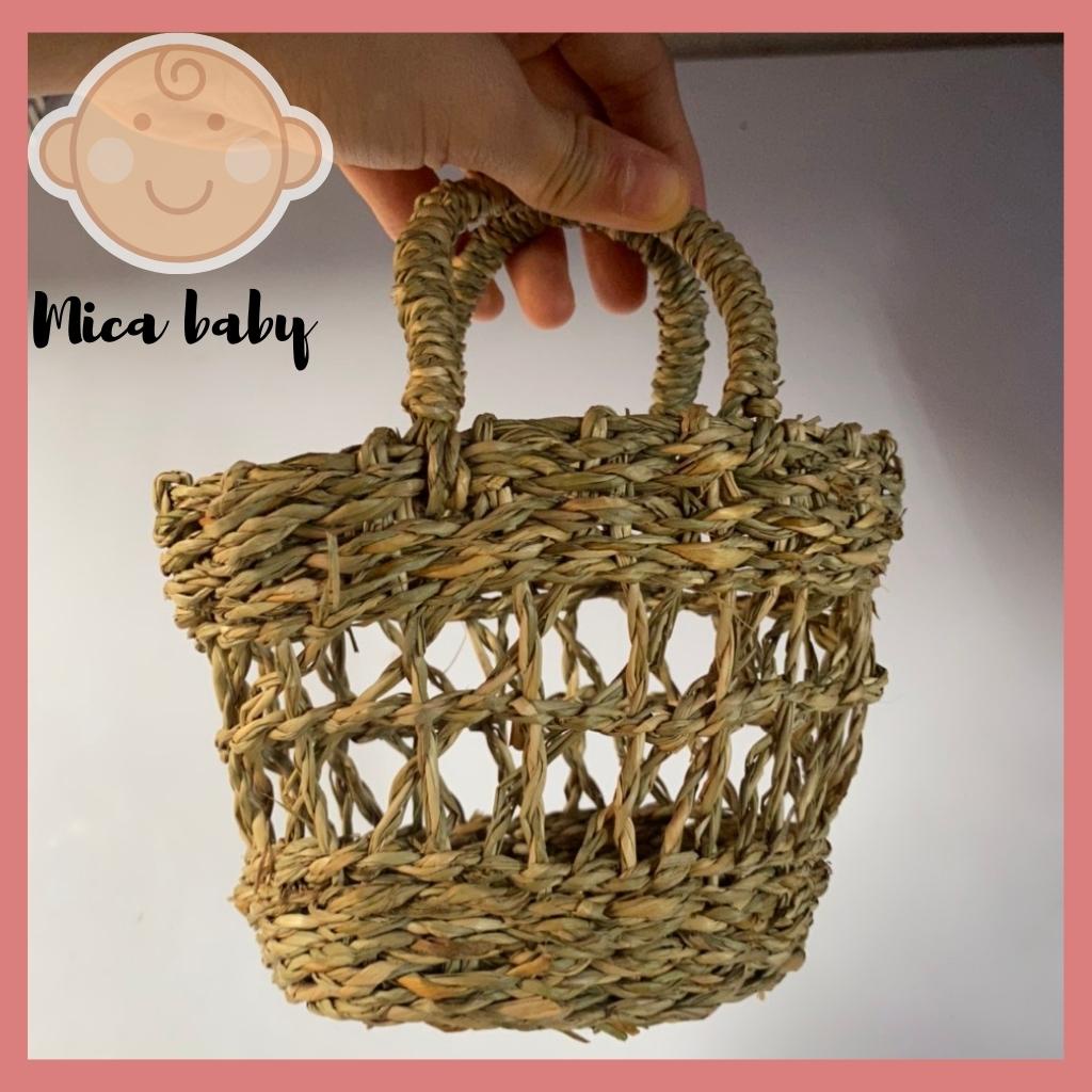 Túi cói mini siêu xinh đáng yêu cho bé Mica baby