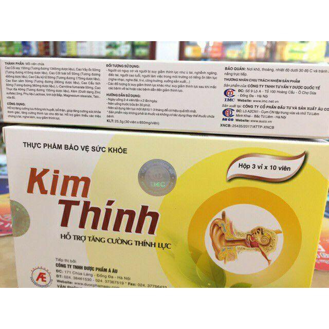 KIM THÍNH - GIÚP TĂNG CƯỜNG THÍNH LỰC HỘP 30 VIÊN