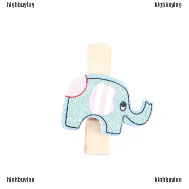 Set 8 KẹP Gỗ HìNh Con Voi NhiềU MàU SắC