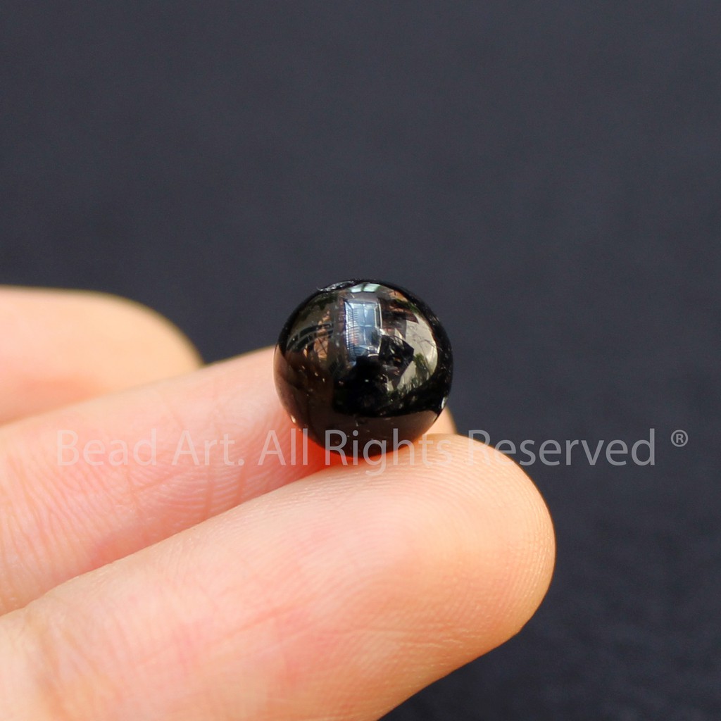 Hạt Đá T.A Tóc Đen 8MM AAA, Phối Vòng Tay Phong Thuỷ, Chuỗi Hạt, Trang Sức - Hợp Mệnh Thủy, Mộc S46 - Bead Art