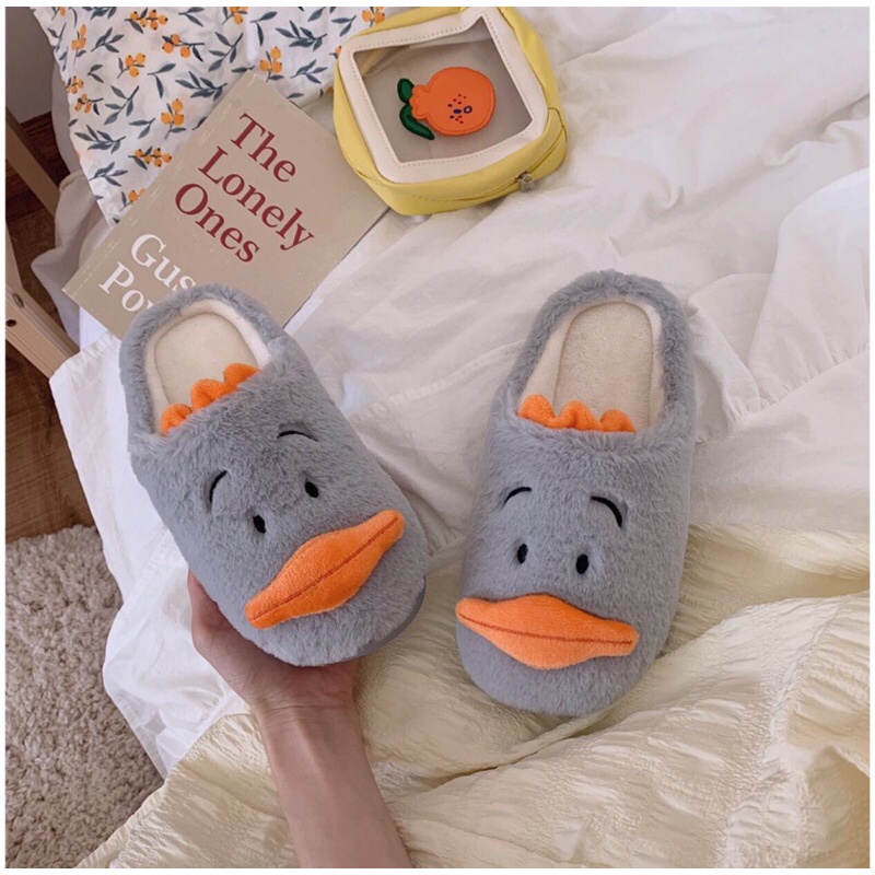 Dép bông đi trong nhà hình con vịt cute kèm ảnh thật
