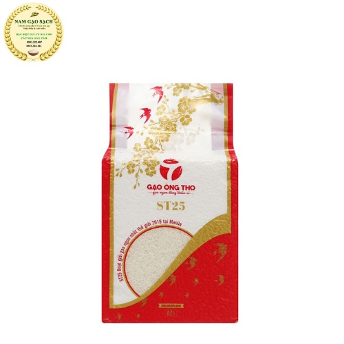 Gạo ST25 Ông Thọ Túi 2KG Hút Chân Không Dẻo Mềm Thơm Cơm