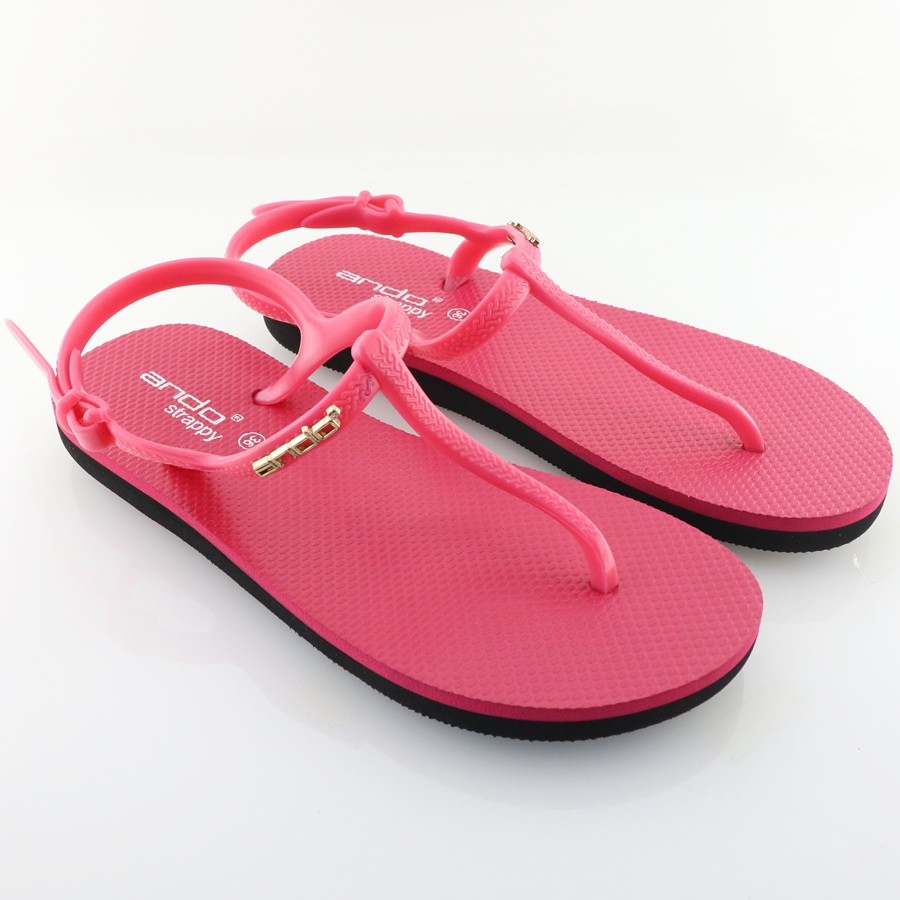 Giày Sandal Phối Dây Thời Trang Cho Nữ 02 Fuschia