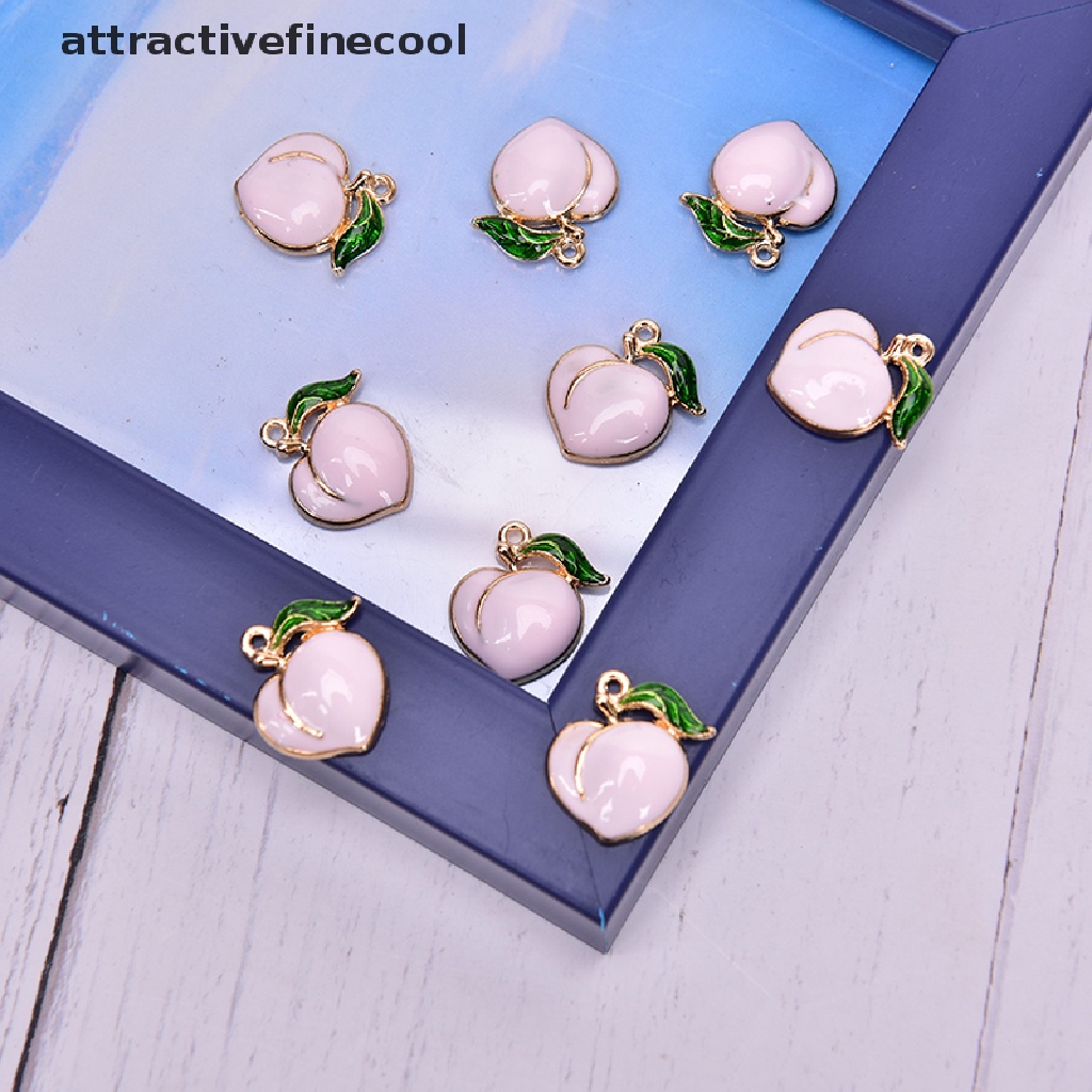 Set 10 Mặt Dây Chuyền Hình Trái Đào Bằng Hợp Kim Độc Đáo