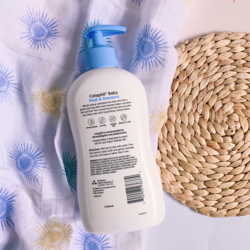 [Hàng Mỹ] Sữa tắm gội toàn thân Cetaphil 399ml