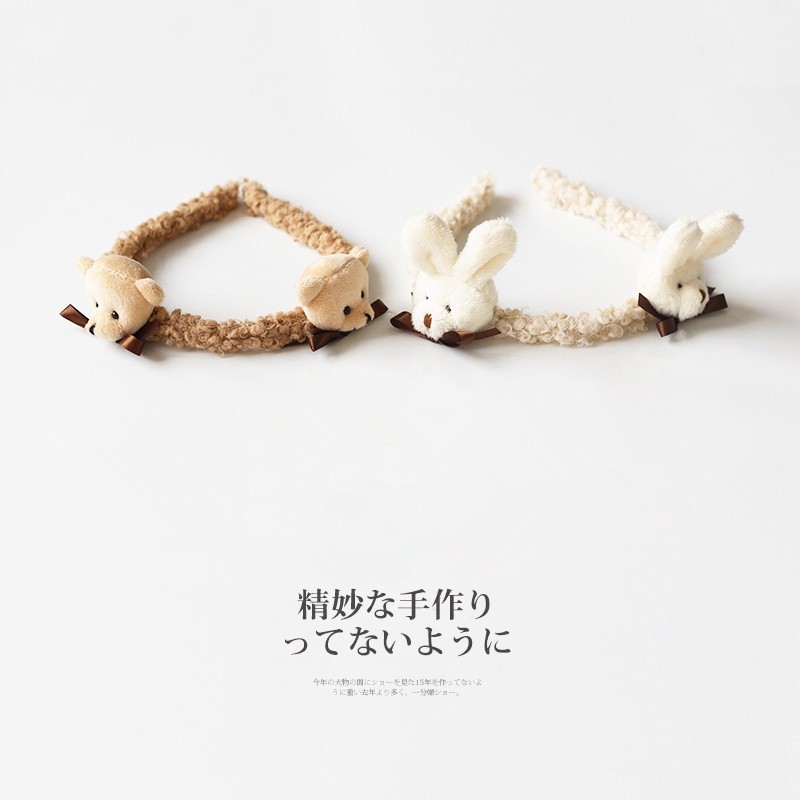 Băng Đô Cài Tóc Hình Tai Thỏ Và Gấu Đáng Yêu B0039