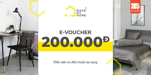 E-voucher giảm giá 200.000đ tại make my home