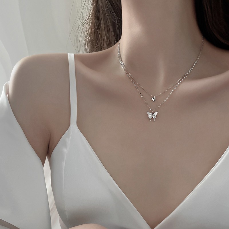 Set dây chuyền 2 chiếc hình bướm nữ tính cho các bạn gái