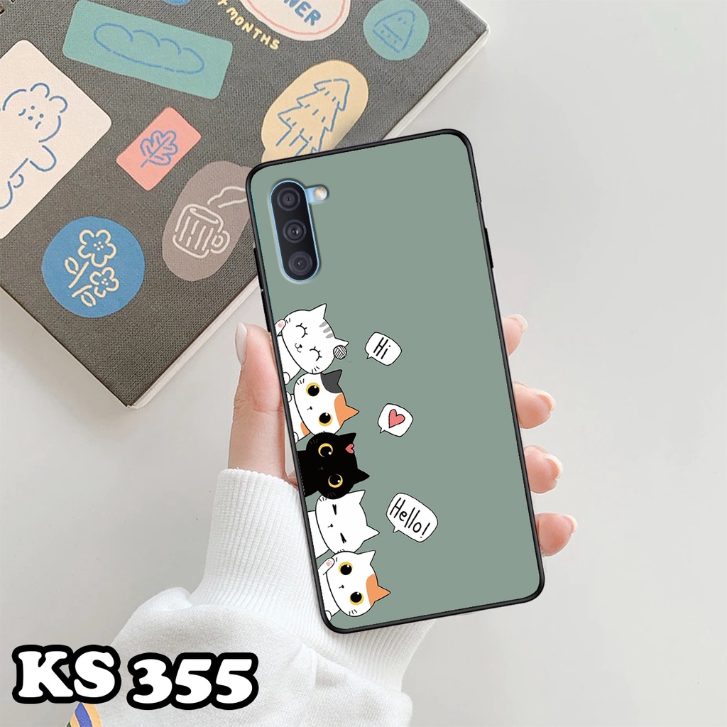 Ốp lưng Samsung A11 - Samsung M11 - Ốp in hình Cat&amp;Bear đáng yêu - Chất liệu TPU siêu bền, bảo vệ máy