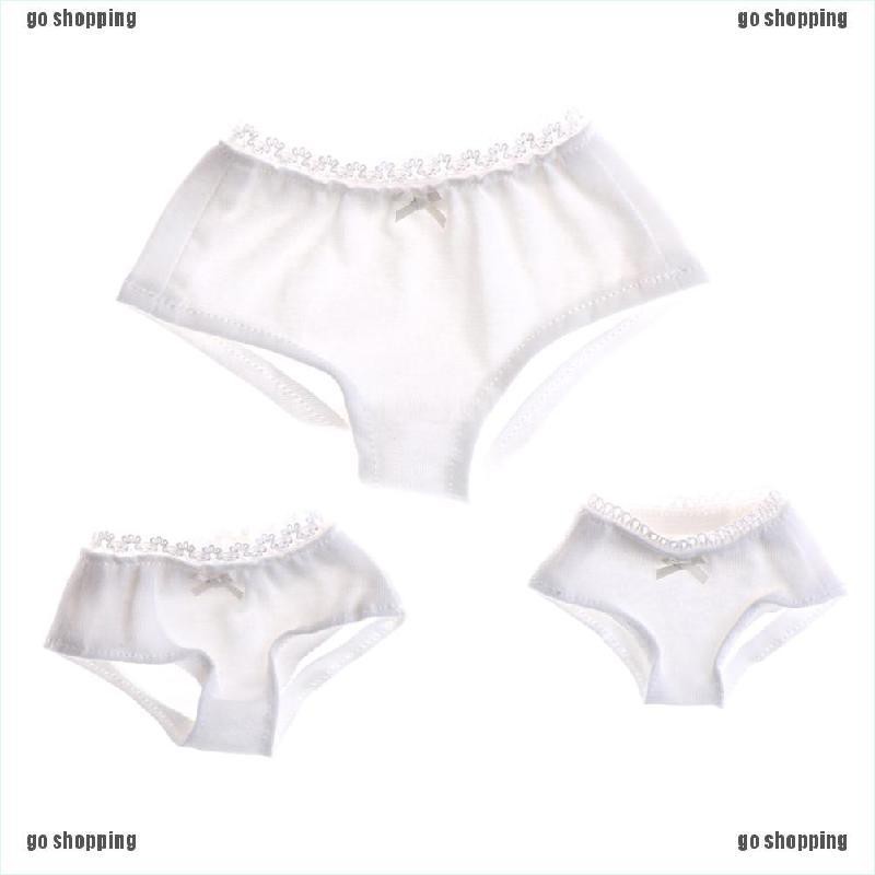 {go shopping}1/3 1/4 1/6 Solid White Underwear Briefs for BJD SD Dollfie Dolls Clothes