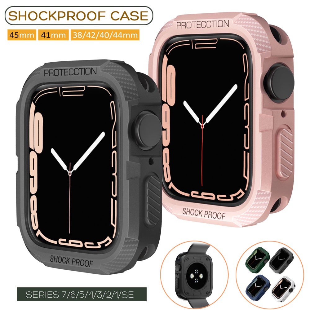 Ốp Tpu ChốNg SốC BảO Vệ Cho ĐồNg Hồ Apple Watch Series 7 6 5 4 Se iWatch 45mm 41Mm 40mm 44mm