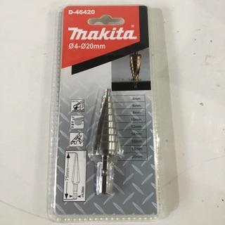 Mũi khoan bậc rãnh thẳng makita từ 4-20mm d-46420