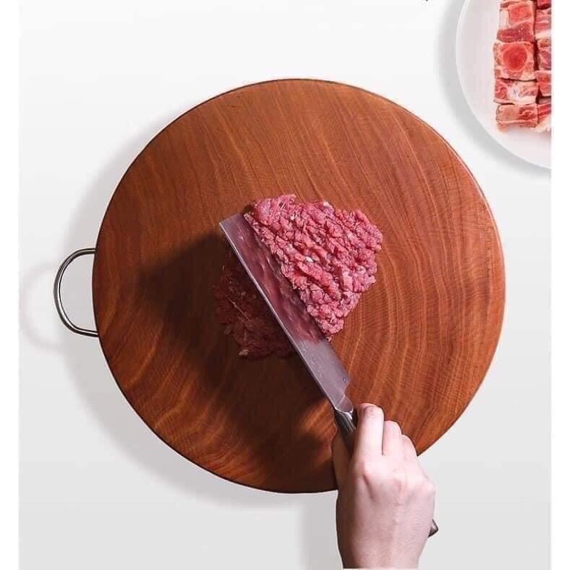 Thớt gỗ me sừn tròn đường kính 30cm