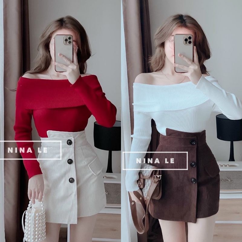 ÁO BẸT VAI LEN TĂM XINH ĐẸP W1