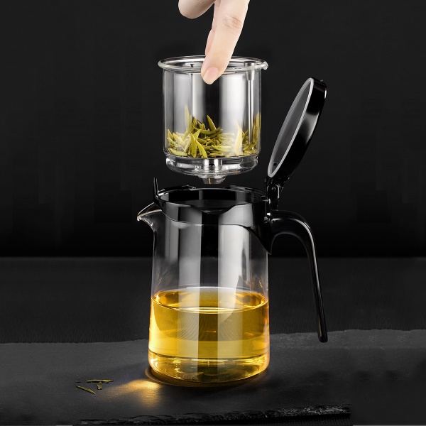 Bình lọc trà thủy tinh  P001 500ml - Ấm trà thủy tinh chịu nhiệt cao cấp  Samahome Shop