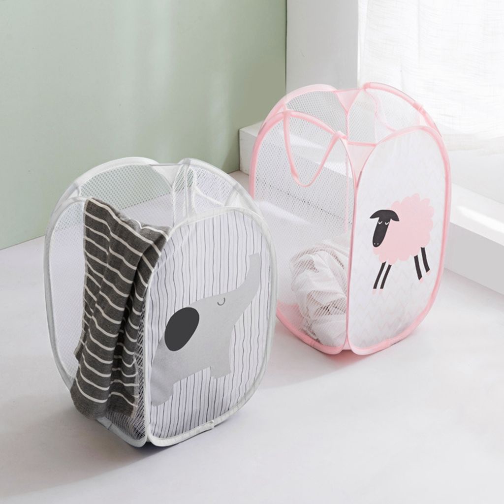 Epoch 1 Giỏ Lưới Đựng Quần Áo Bẩn / Đồ Chơi Gọn Nhẹ Đa Năng Có Thể Gập Gọn