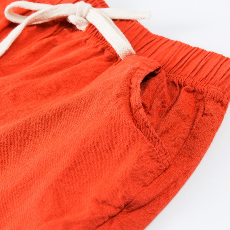 Phụ nữ mùa xuân và hè phong cách Hàn Quốc quần ống nhỏ lưng cao mới, cotton, lanh, rộng mỏng, cắt xén giản dị,