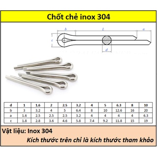 Chốt chẻ inox 304 D2