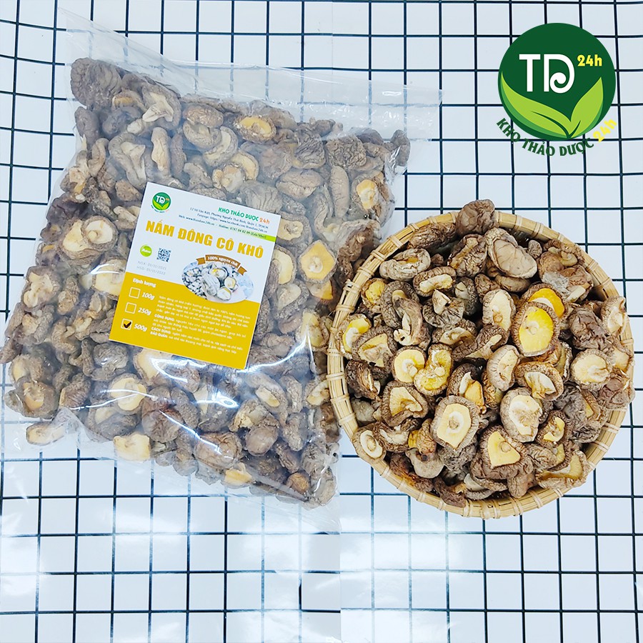 Nấm đông cô khô, thơm ngon, giàu dinh dưỡng, thực phẩm cho nhiều món ăn ngon, loại 1 [100gr - 500gr] I Kho Thảo Dược 24h