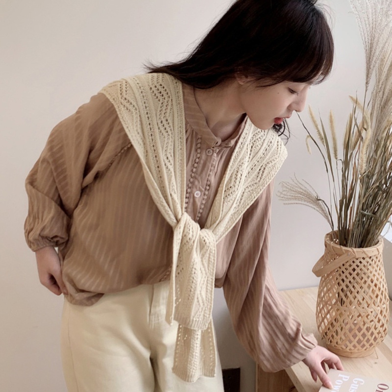 Khăn Choàng Vai Màu Trơn Mềm Mại Thời Trang Mùa Đông Cho Nữ