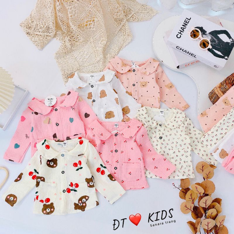 ( SALE LẺ SIZE)Bộ Pijama xốp tay dài hoạ tiết dễ thương cho bé yêu
