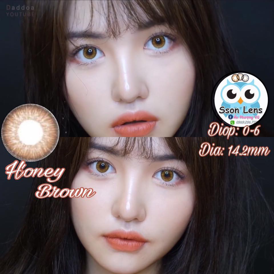 (CÓ CẬN) Mẫu Honey 14.2mm tây- Vassen Contact Lens Kính áp tròng